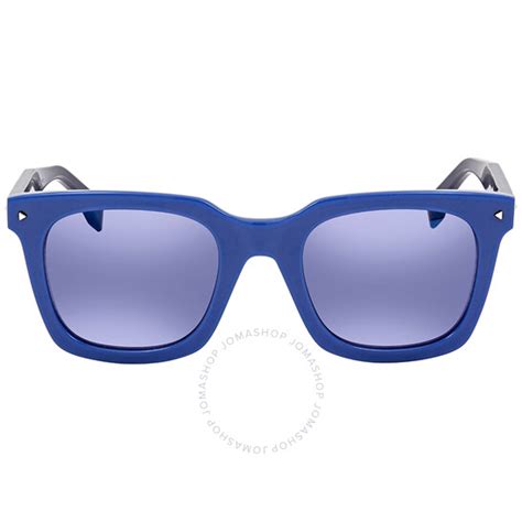 Fendi Sky Blue Mirror Square Sunglasses FF 0216/S PJP/XT